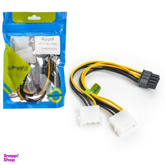 مبدل 8 پین کارت گرافیک به ساتا رویال مدل 8P 1x2