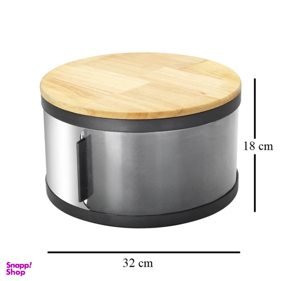 ظرف نان سام ست مدل گرد به همراه تخته برش چوبی