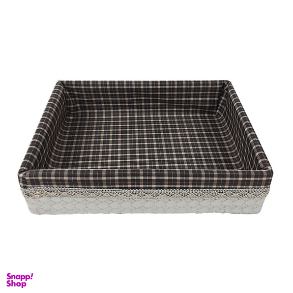 سبد نان و سبزی مدل چوب و چرم کد T1099T مجموعه 2 عددی