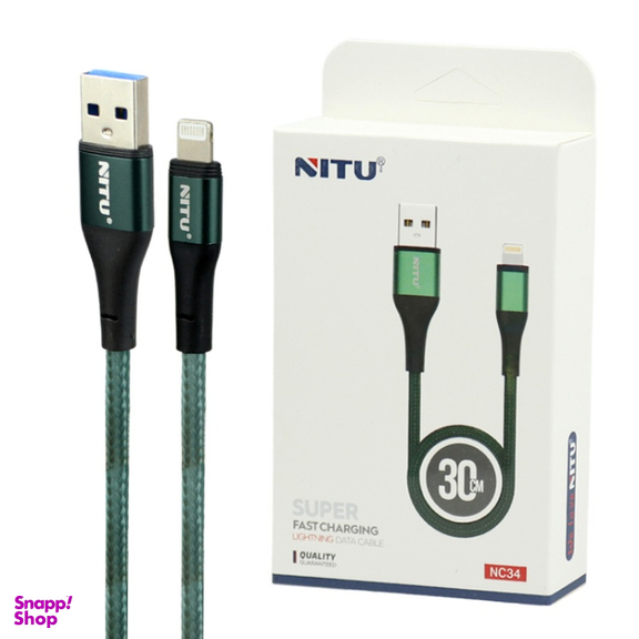 کابل شارژ USB به Lightning نیتو مدل NITU NC34 طول 30 سانتی متر