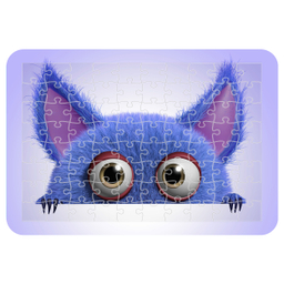 پازل 54 تکه اطلس آبی طرح کارتونی هیولا زیبا  مدل P1308