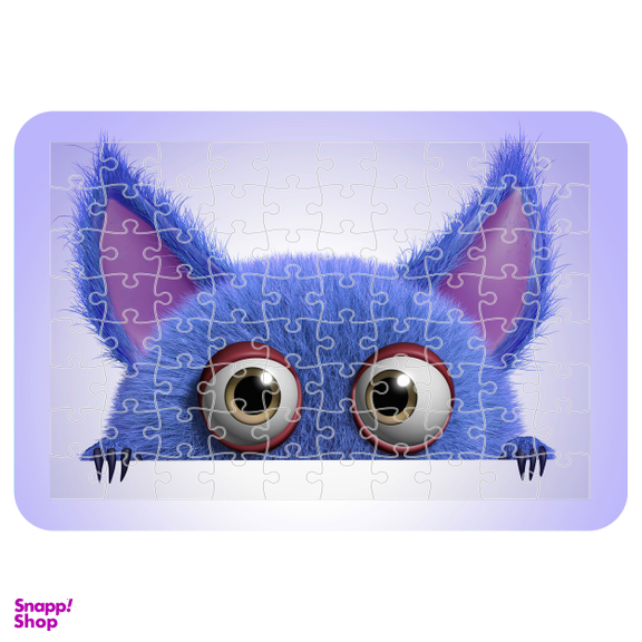 پازل 54 تکه اطلس آبی طرح کارتونی هیولا زیبا  مدل P1308