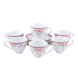 ست فنجان و نعلبکی 12 پارچه گلد کیش مدل سوئیتی کد GK701108