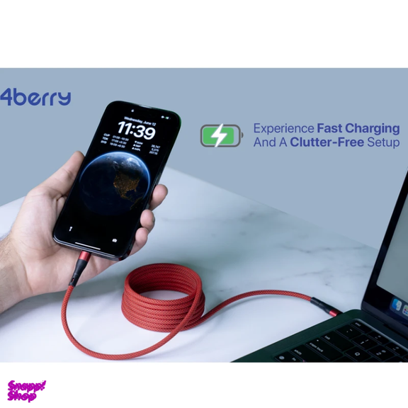 کابل تبدیل Type-C به Lightning فوربری مدل Magnetic KS-CL01-20W طول 1 متر