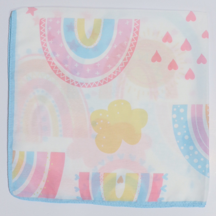 مینی اسکارف دخترانه طرح رنگین کمانی کد 1040