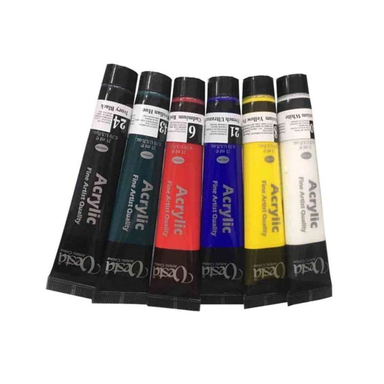 رنگ اکریلیک وستا مدل 65 حجم 21 میلی لیتر بسته 6 عددی