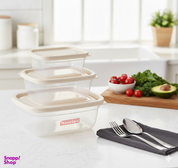 ظرف نگهدارنده نورینو مدل روژا کد 015 مجموعه 3 عددی