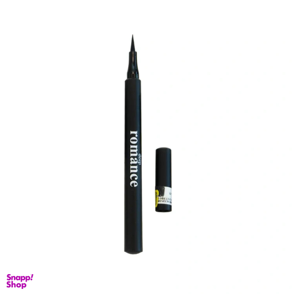 خط چشم ماژیکی دیپ رومنس مدل Waterproof رنگ مشکی مات