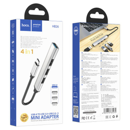 USB هاب 4 پورت Type-C هوکو مدل HB26 4in1