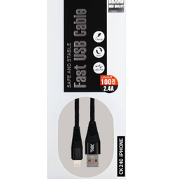 کابل دیتا USB به Lightning تک مدل CK-240 iPhone طول 1 متر