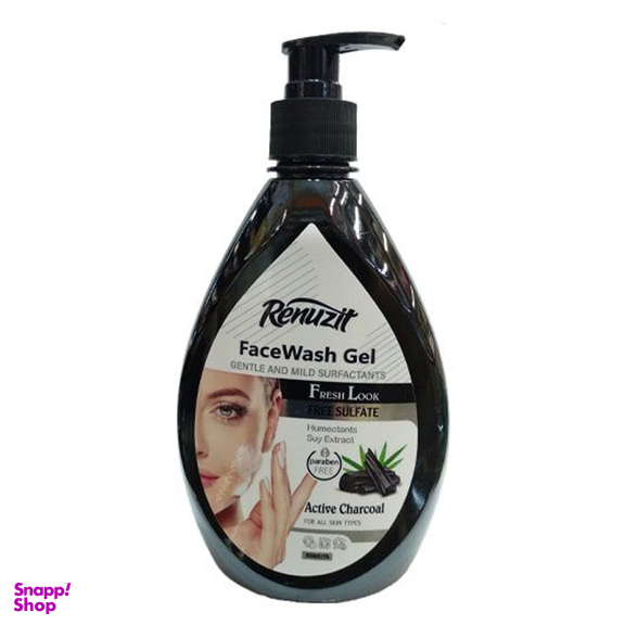 ژل شستشو پوست رینوزیت مدل Active Charcoal حجم 500 میلی لیتر