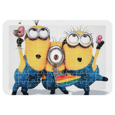 پازل 54 تکه اطلس آبی طرح کارتون مینیون ها مدل P1146