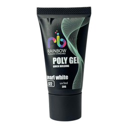 پلی ژل کاشت ناخن رینبو مدل Pearl White کد A22 حجم 30 میلی لیتر