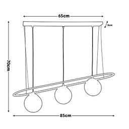 لوستر 3 شعله مدل 810