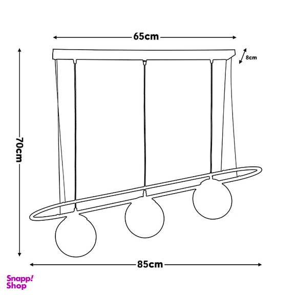 لوستر 3 شعله مدل 810