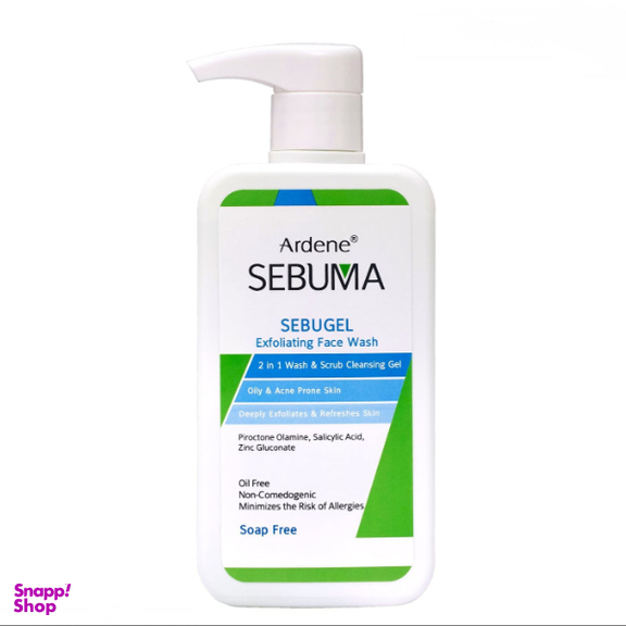 ژل شوینده و ساینده صورت آردن سبوما مدل سبوژل مناسب پوست چرب حجم 200 میلی لیتر