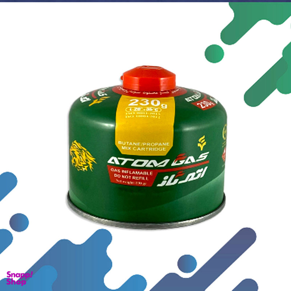 کپسول گاز سفری 230 گرمی اتم گاز کد BUTANE230
