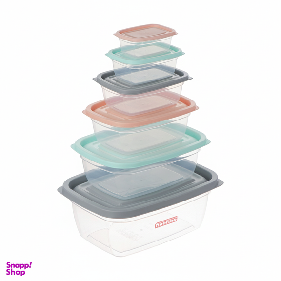 ظرف نگهدارنده نورینو مدل کاج مجموعه 6 عددی