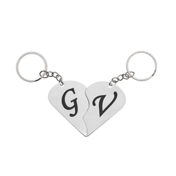 جاکلیدی گیلواره زراوشان مدل قلب دو تکه حرف G V