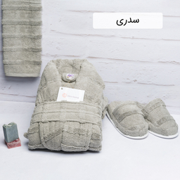سرویس حوله پالتویی 3 تکه هیرو طرح سالوینو سایز 135 سانتی‌ متر