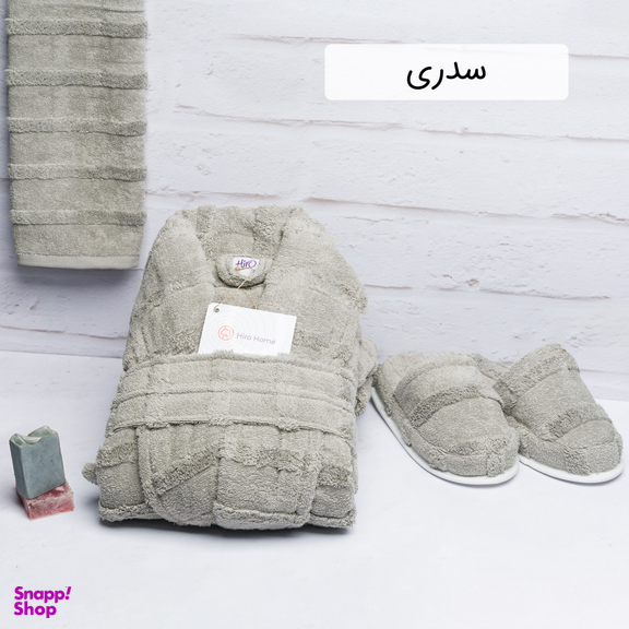 سرویس حوله پالتویی 3 تکه هیرو طرح سالوینو سایز 135 سانتی متر