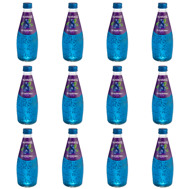آبمیوه تخم شربتی بلوبری باستلو حجم 300 میلی لیتر بسته 12 عددی