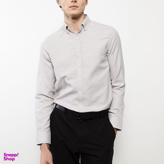 پیراهن آستین بلند یقه برگردان مردانه ال سی وایکیکی مدل Business Man