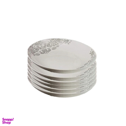 بشقاب غذاخوری گلدن اپال مدل ترنج کد A مجموعه 6 عددی