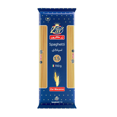 ماکارونی قطر ۱.۵ زر ماکارون وزن ۷۰۰ گرم