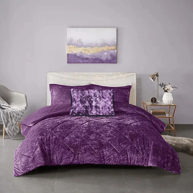 سرویس روتختی یک نفره 5 تکه نوپه هوم مدل مخمل ژورژت کد N10 به همراه روبالشی طرح دار مینیمال سه بعدی