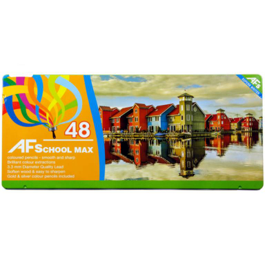 مداد رنگی 48 رنگ ای اف اسکول مکس طرح قایق و کلبه