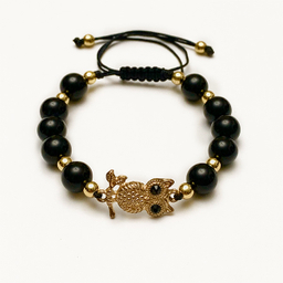 دستبند زنانه مدل جغد و سنگ انیکس سورا کد B008