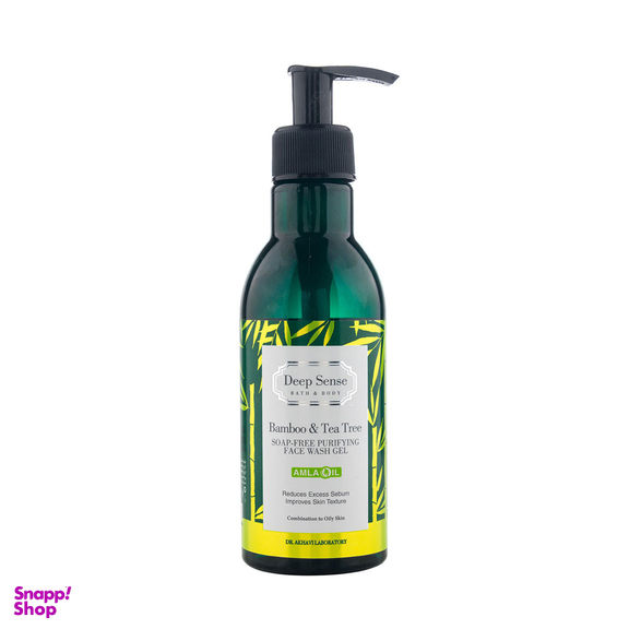 ژل شستشوی صورت دیپ سنس مدل Amla Oil حاوی عصاره درخت چای و بامبو حجم 250 میلی لیتر