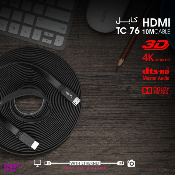 کابل HDMI 4k تسکو مدل TC76 طول 10 متر