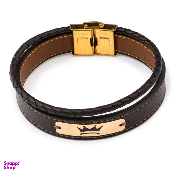 دستبند طلا ۱۸ عیار مردانه داریم طرح تاج