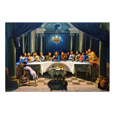 تابلو نقاشی رنگ روغن طرح شام آخر کد 1