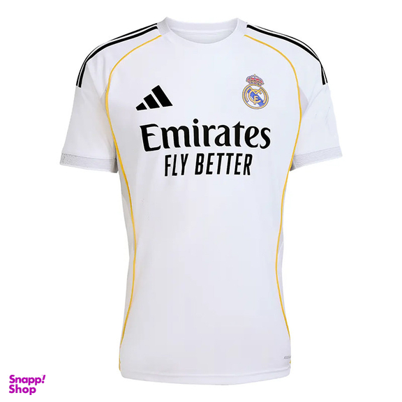 ست تیشرت آستین کوتاه و شلوارک ورزشی مردانه مدل رئال مادرید کد Home 2026 رنگ سفید