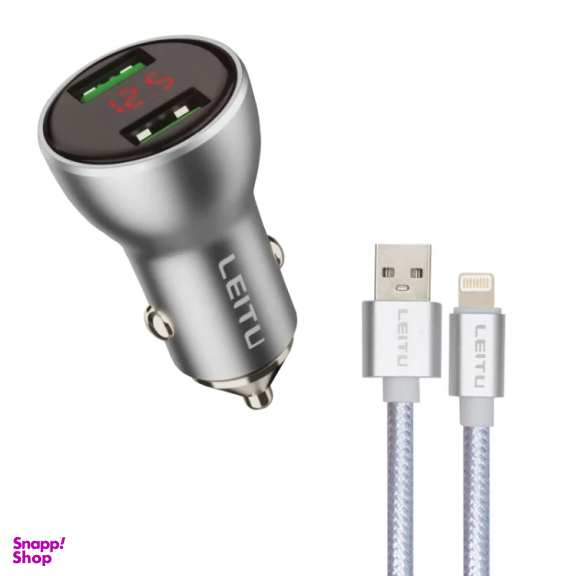 شارژر فندکی لیتو مدل LC-C20 به همراه کابل Lightning