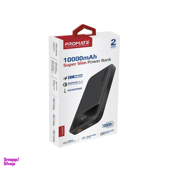 پاوربانک پرومیت مدل TORQ-10 ظرفیت 10000 میلی آمپر ساعت