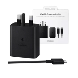 شارژر دیواری 45 وات سامسونگ مدل EP-T4510 به همراه کابل تبدیل USB-C و مبدل برق مارکن