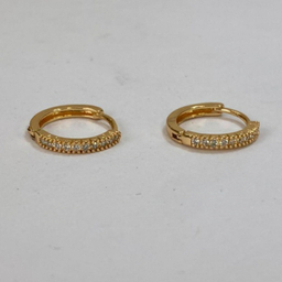 گوشواره زنانه مدل حلقه ای نگین دار کد H420