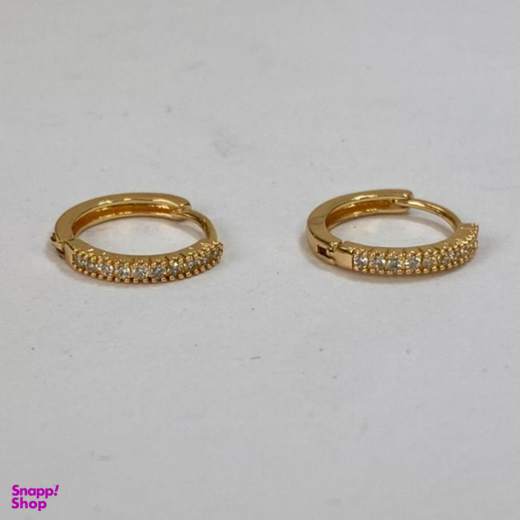 گوشواره زنانه مدل حلقه ای نگین دار کد H420