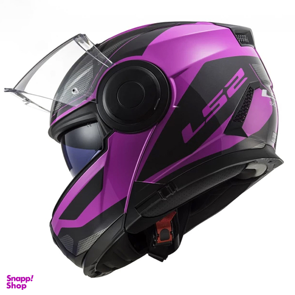 کلاه کاسکت فک متحرک ال اس تو مدل +FF902 Scope Black Pink به همراه کاور