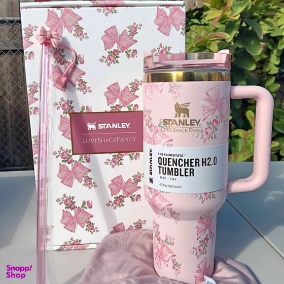 ماگ استنلی مدل Tumbler پاپیون دار به همراه جعبه کادو