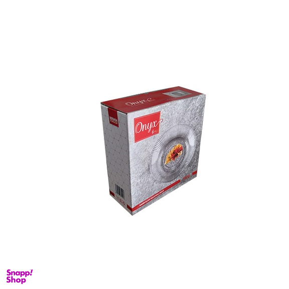 بشقاب خورش خوری بلور کاوه مدل اونیکس بسته 6 عددی