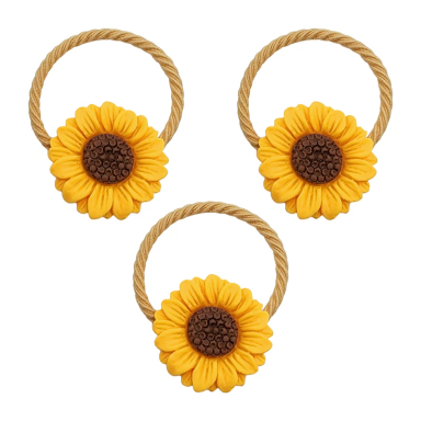 کش مو زنانه مدل آفتابگردان کد 1397 مجموعه 3 عددی