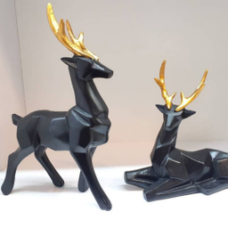 مجسمه مدل گوزن گرافیکی مجموعه 2 عددی