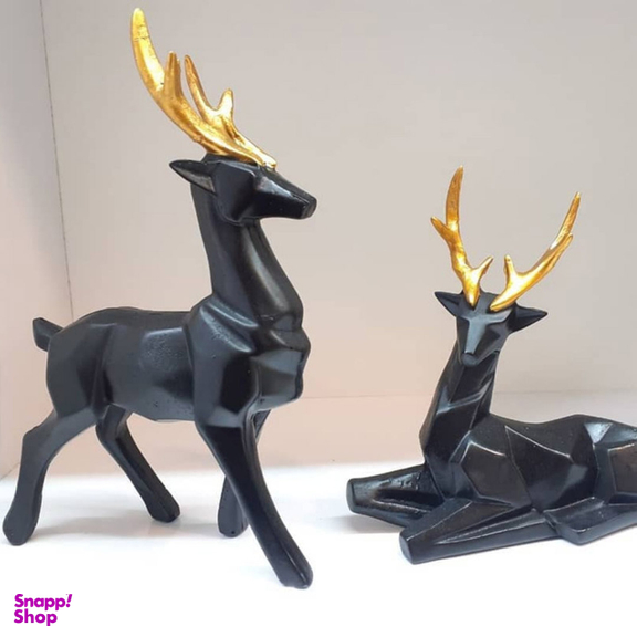 مجسمه مدل گوزن گرافیکی مجموعه 2 عددی