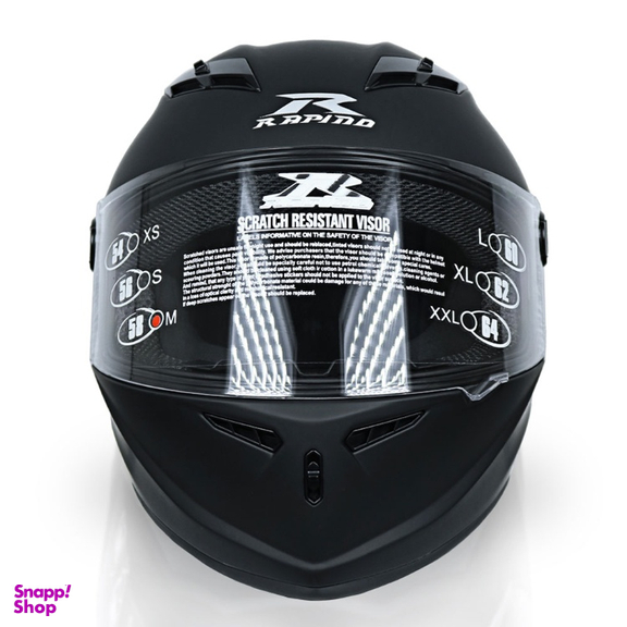 کلاه کاسکت راپیدو 982مدل let’s go رنگ مشکی مات