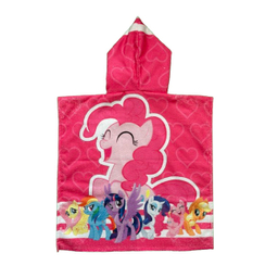 حوله پالتویی کودک مدل پانچو طرح My Little Pony سایز 82×72 سانتی متر